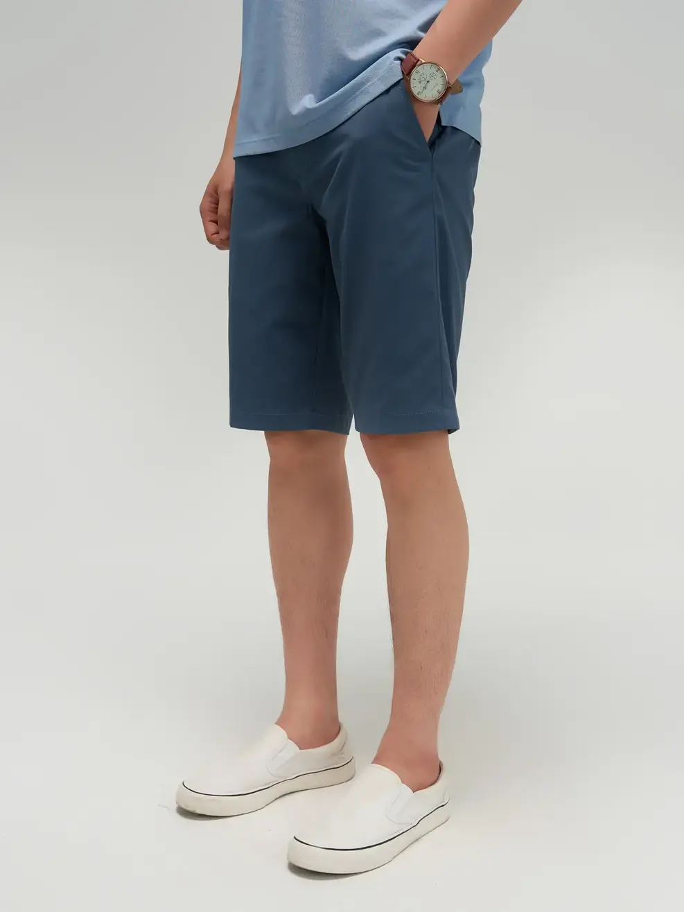 Quần Shorts Nam Kaki Diễu Túi Hậu (QSM5057) - Xanh Ngọc 068 - 30