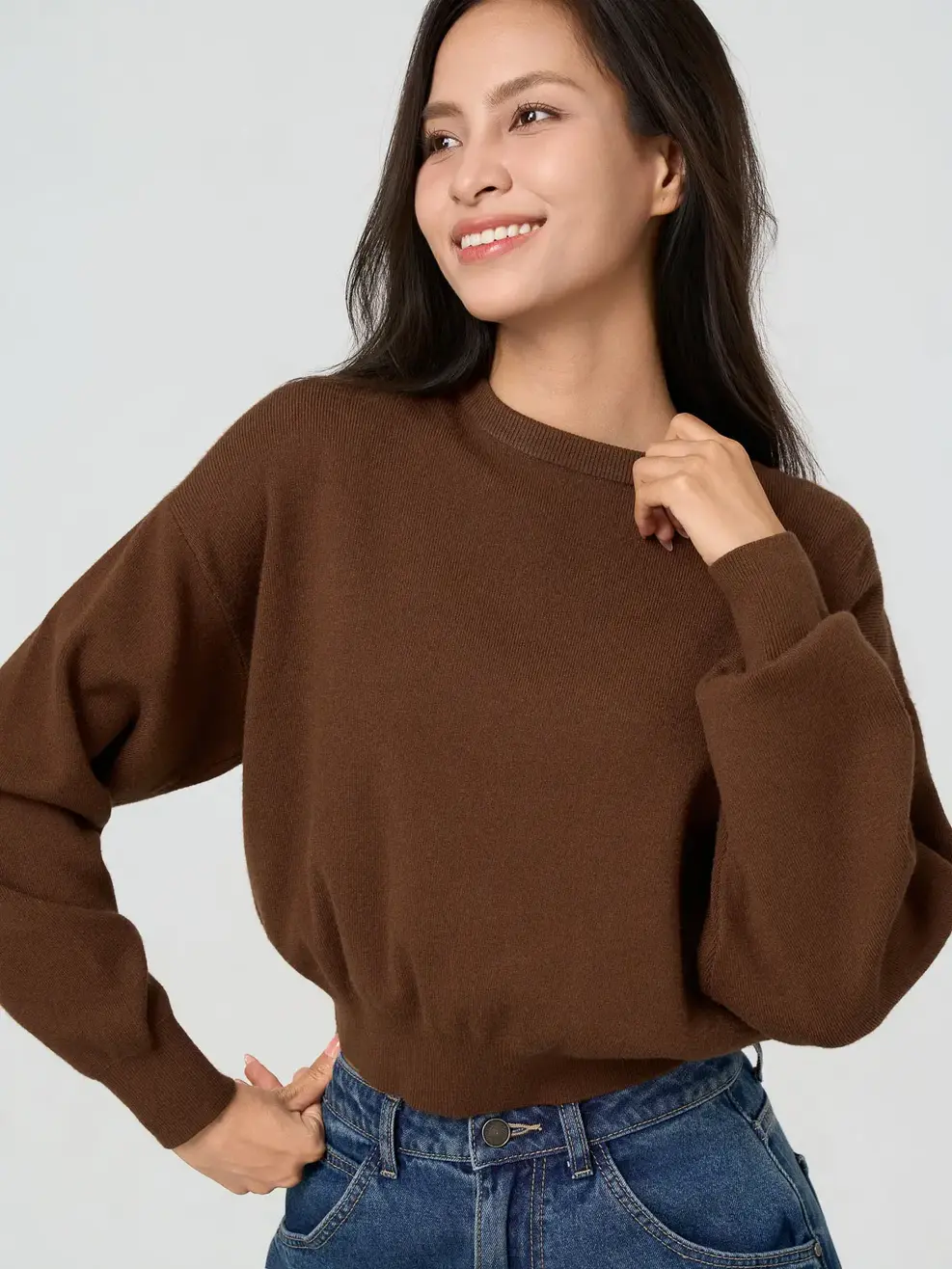 Áo Len Nữ Tay Raglan - Nâu 267 - S
