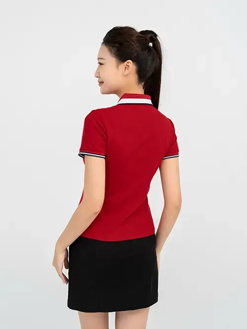 Áo Polo Cà Phê Tổ Ong Bo Phối Màu (APN6032) - Màu đỏ 001 - S