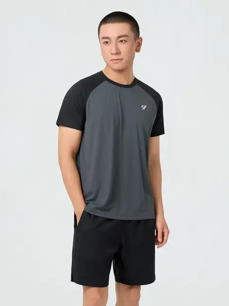 Áo Thun Thể Thao Nam Tay Raglan Phối Màu Siêu Nhẹ Thoáng Khí