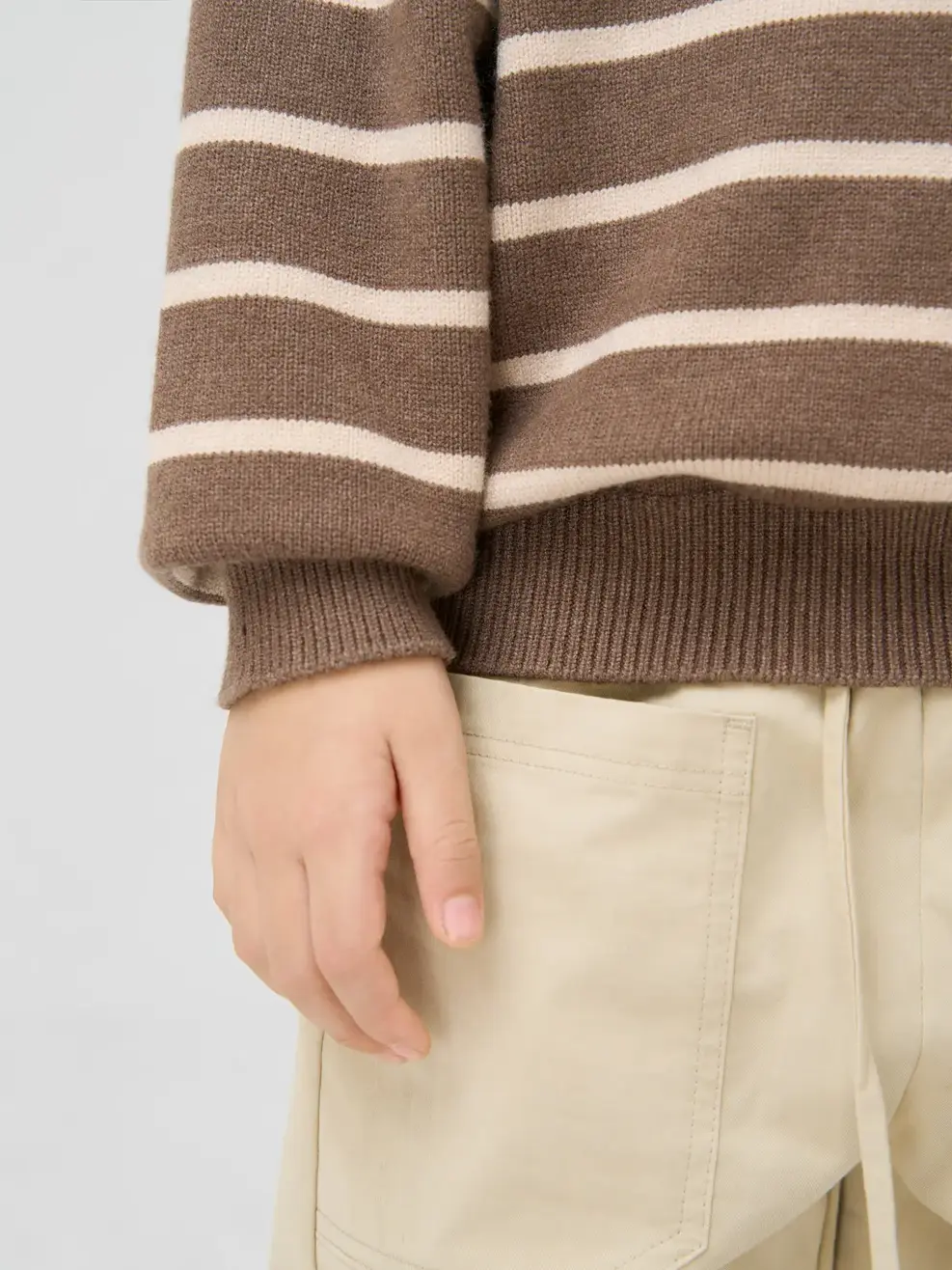 Áo Len Kẻ Ngang Cổ Polo - NÂU 133 - 122