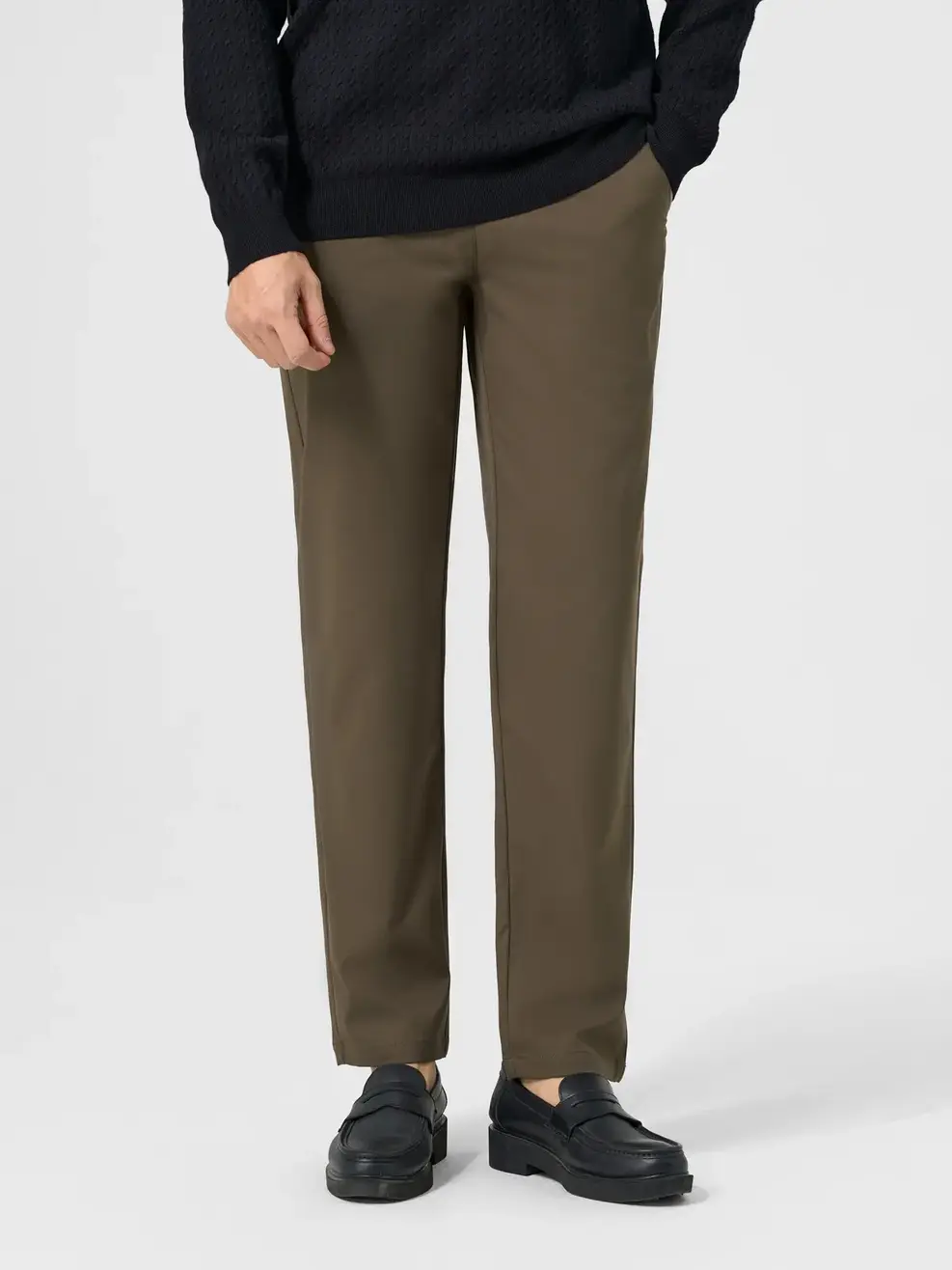 Quần Kaki Nam Phối Túi Sườn - Nâu đậm - 29