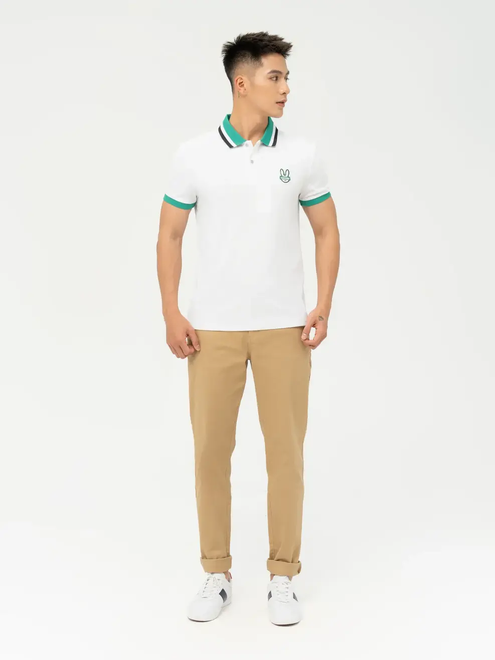 Polo Nam Cafe Bo 3 Màu - Trắng - M