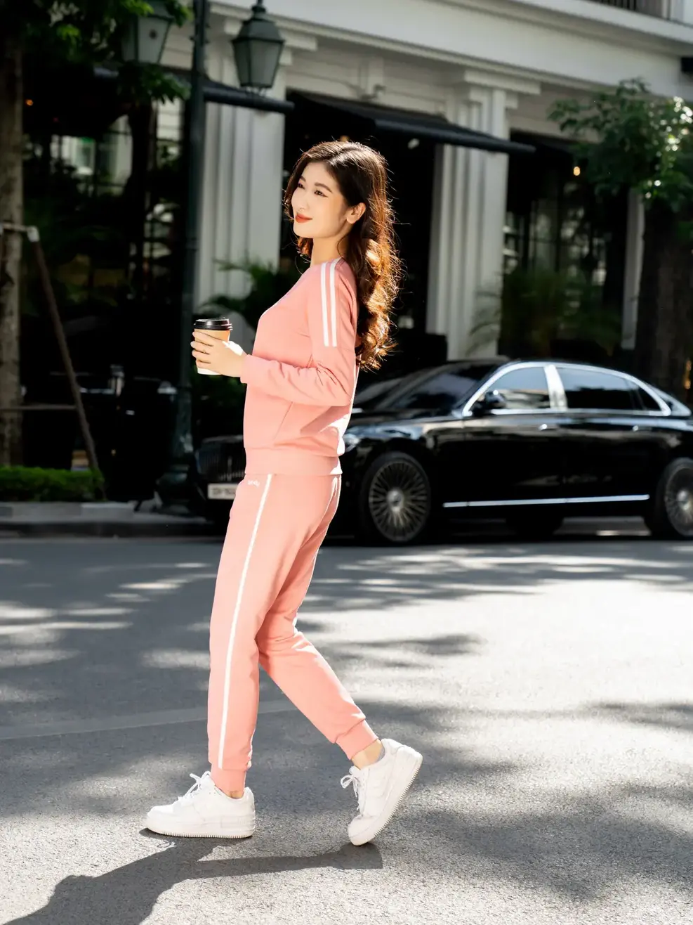 Bộ Đông Nữ In Chữ YODY - Hồng đậm - L