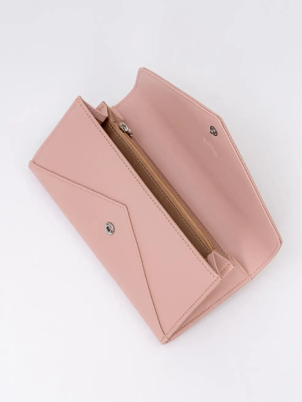 Ví nữ dài da nhân tạo crossgrain - Hồng