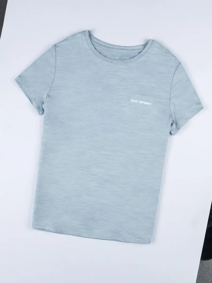 T-shirt thể thao nữ melange in keep going - Ghi - M