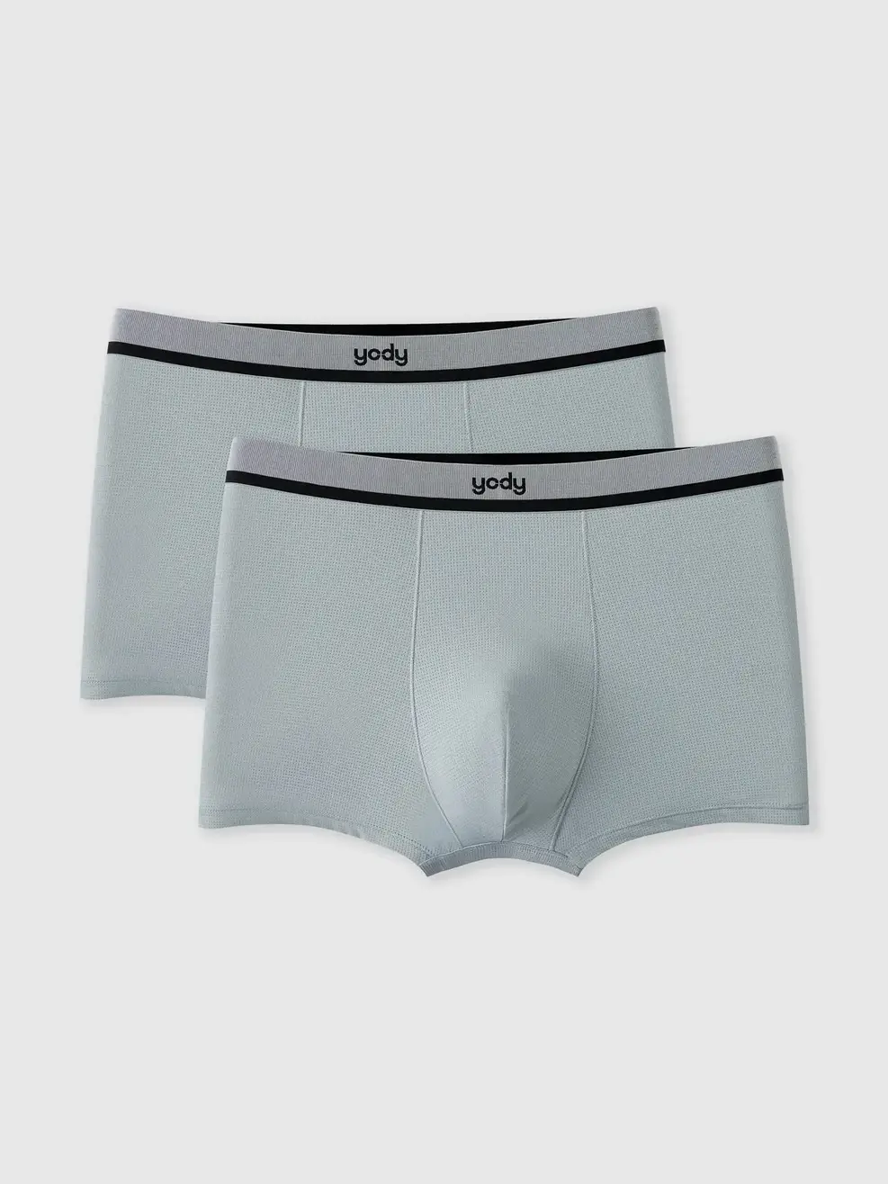 Quần Lót Nam Boxer Phối Cạp Combo 2 - Xám 181 - M