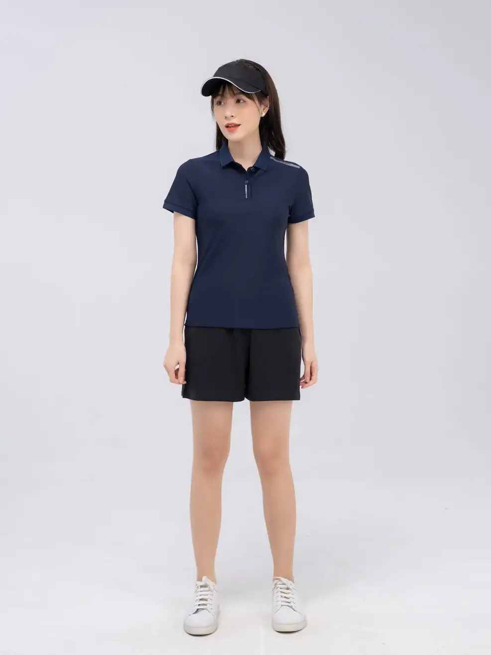 Polo thể thao nữ airycool - Navy - S