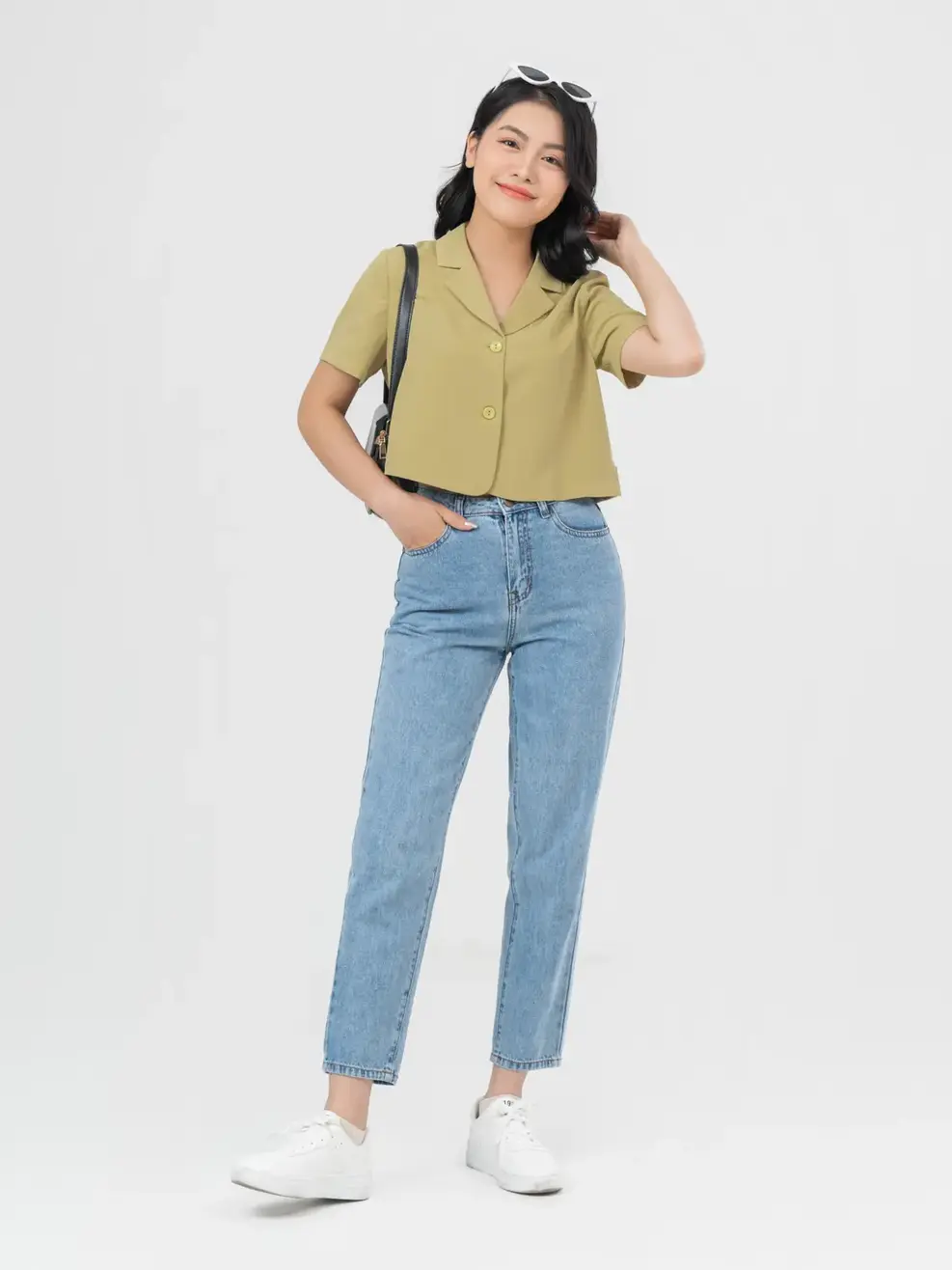 Sơ Mi Cộc Tay Nữ - Xanh cốm - S