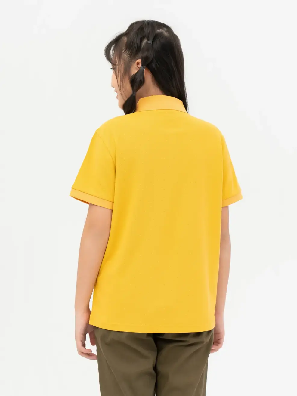 Polo Trẻ Em Cafe Dệt Tổ Ong Basic - Vàng - 14