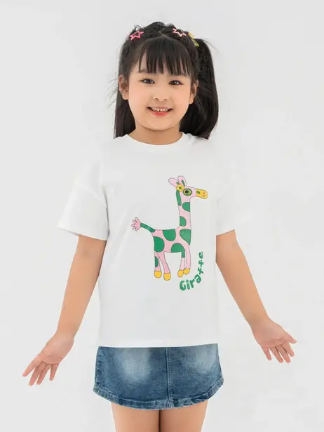 T-shirt Kid Bé In Hươu Cao Cổ
