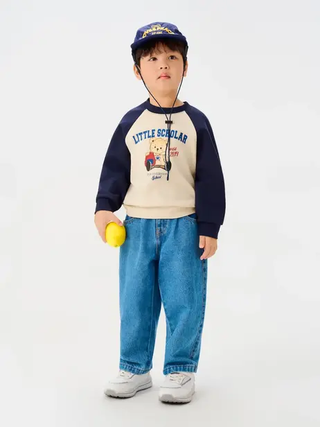 Quần Jeans Trẻ Em Form Barrel Cơ Bản Cá Tính Thời Trang