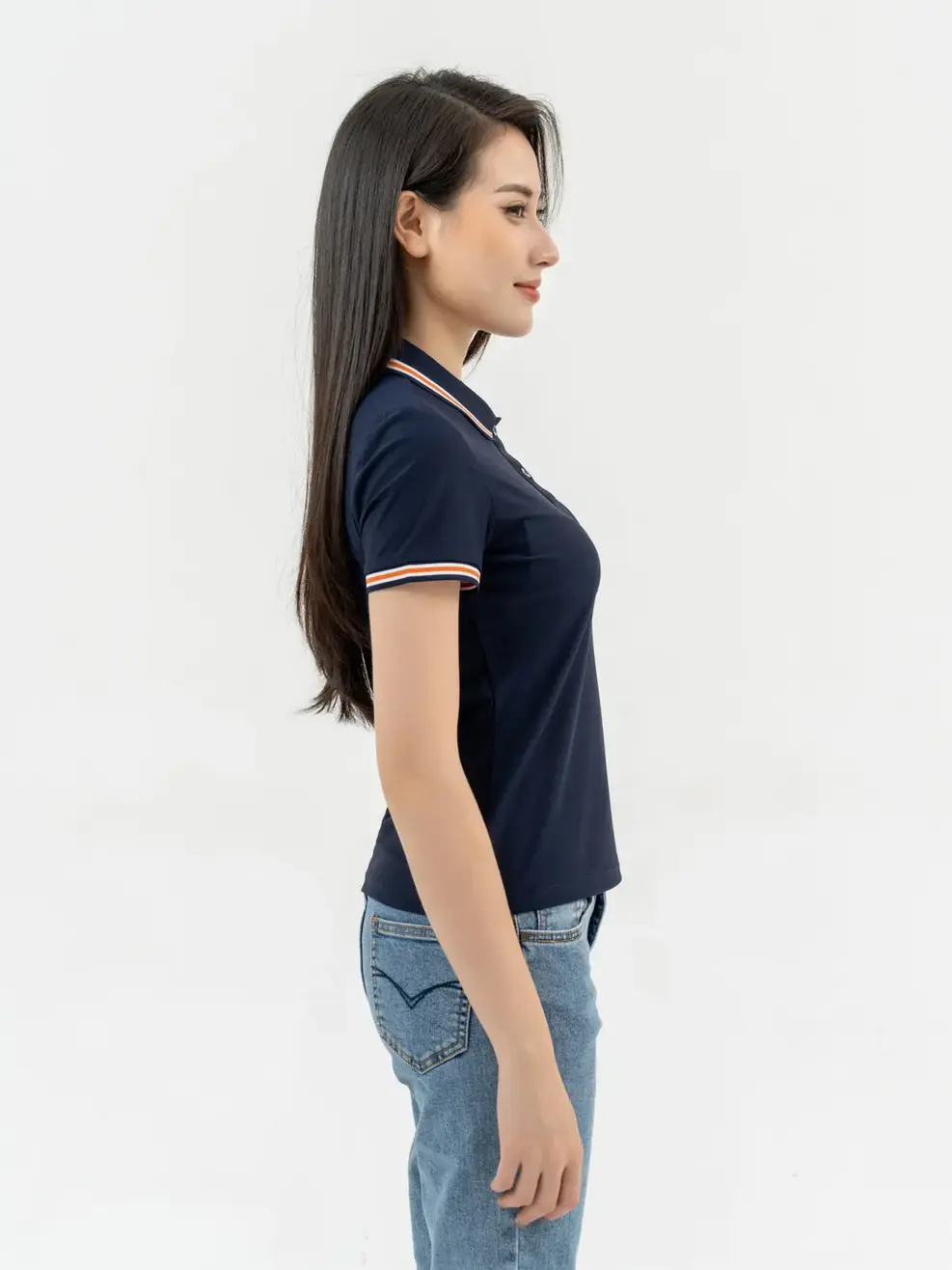 Polo Nữ Airycool Phối Cổ - Navy - S
