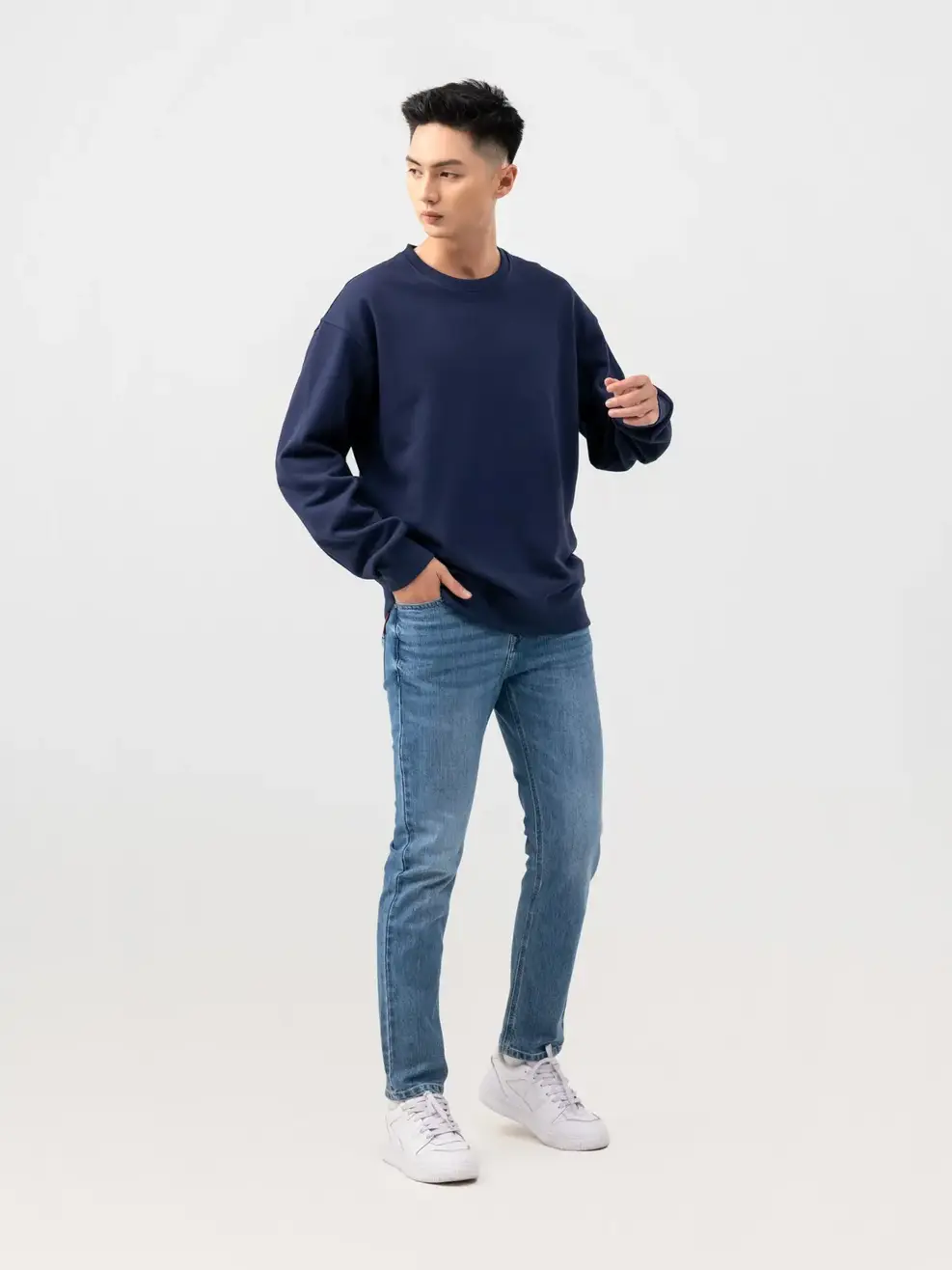 Quần Jean Nam Slim Cotton Dễ Mặc  - Xanh - 28