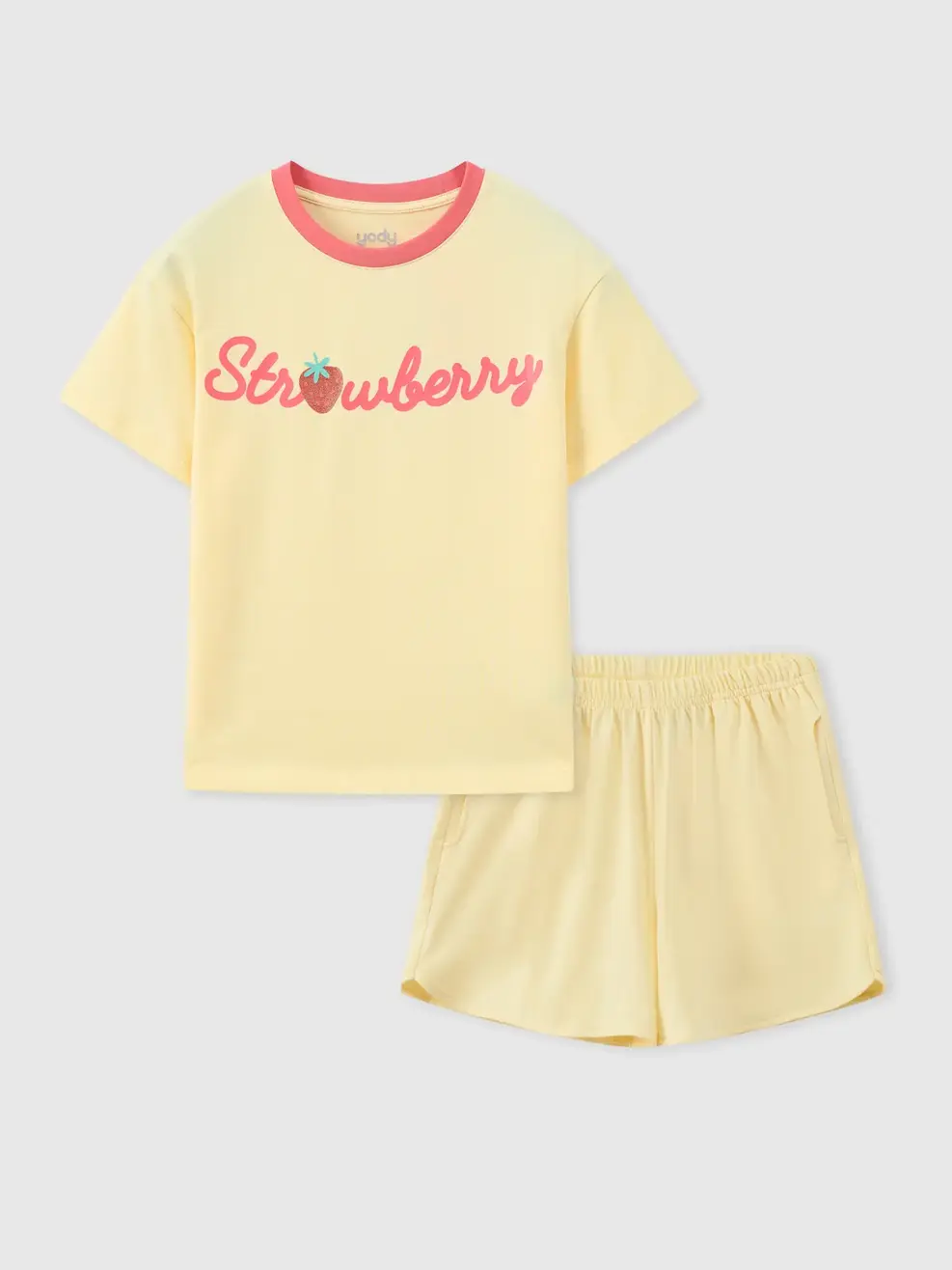 Bộ Đồ bé gái  strawberry - Màu vàng 008 - 110