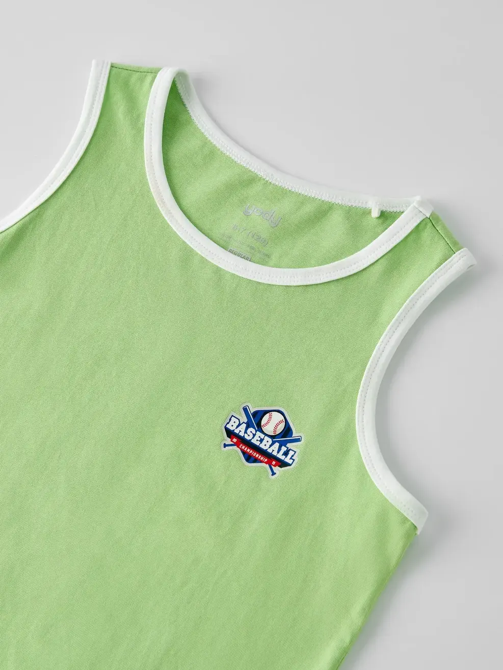 Đồ Bộ Kid Ba Lỗ Phối Viền - Xanh chuối - 2-3