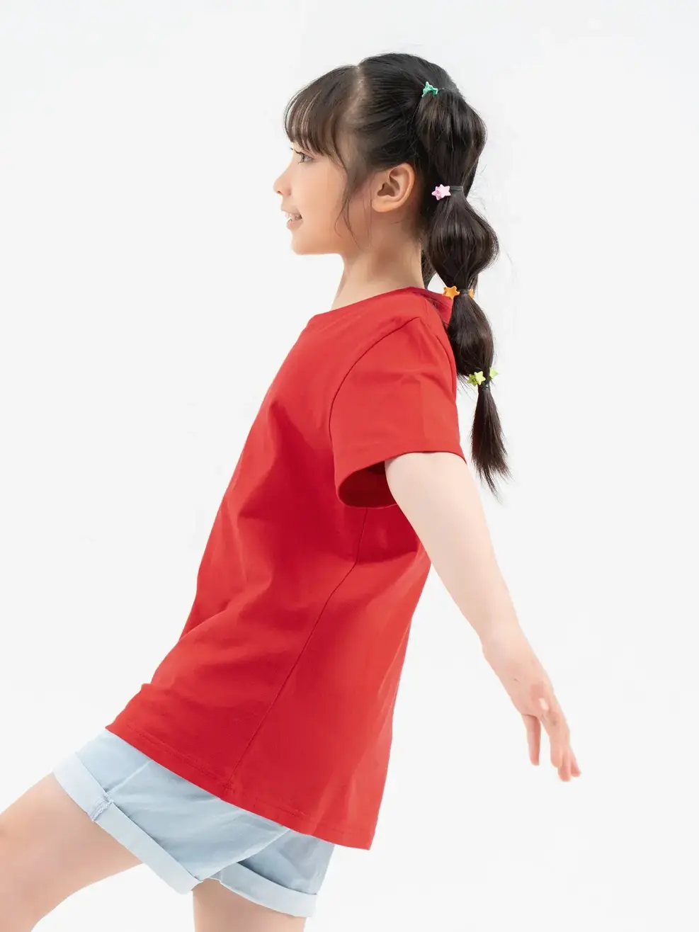 T-shirt Kid Lớn Cơ Bản Cotton Usa - Đỏ - 8