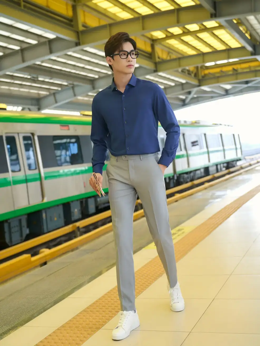 Quần âu nam NANO - Ghi sáng - 3XL