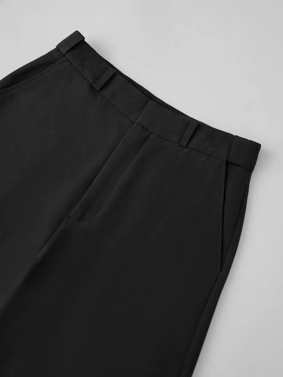 Quần wide leg essential - ĐEN 002 - S