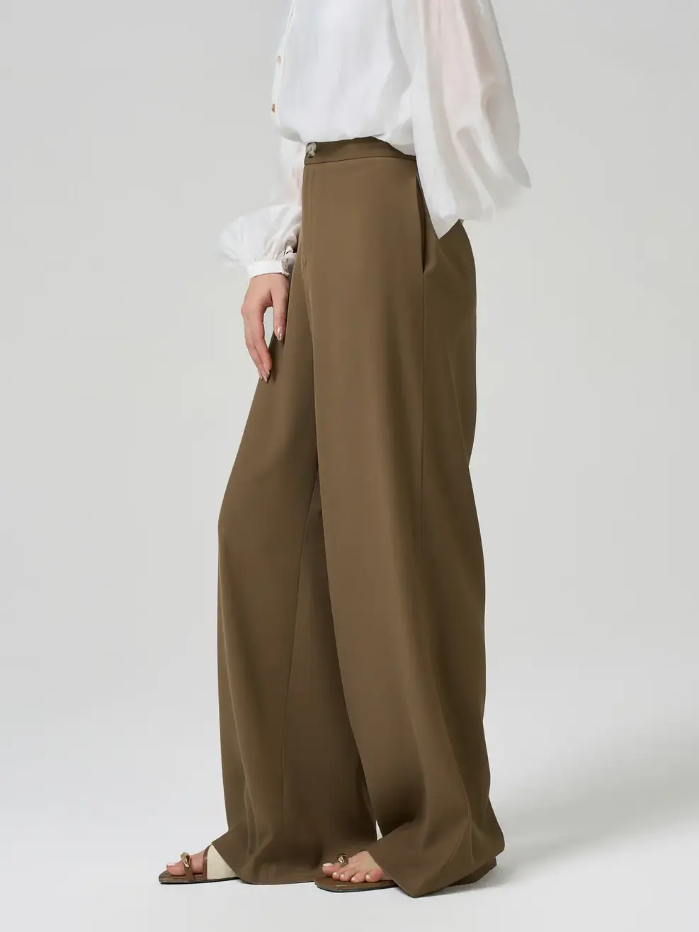 Quần Dài Wide Leg - Màu nâu 015 - M