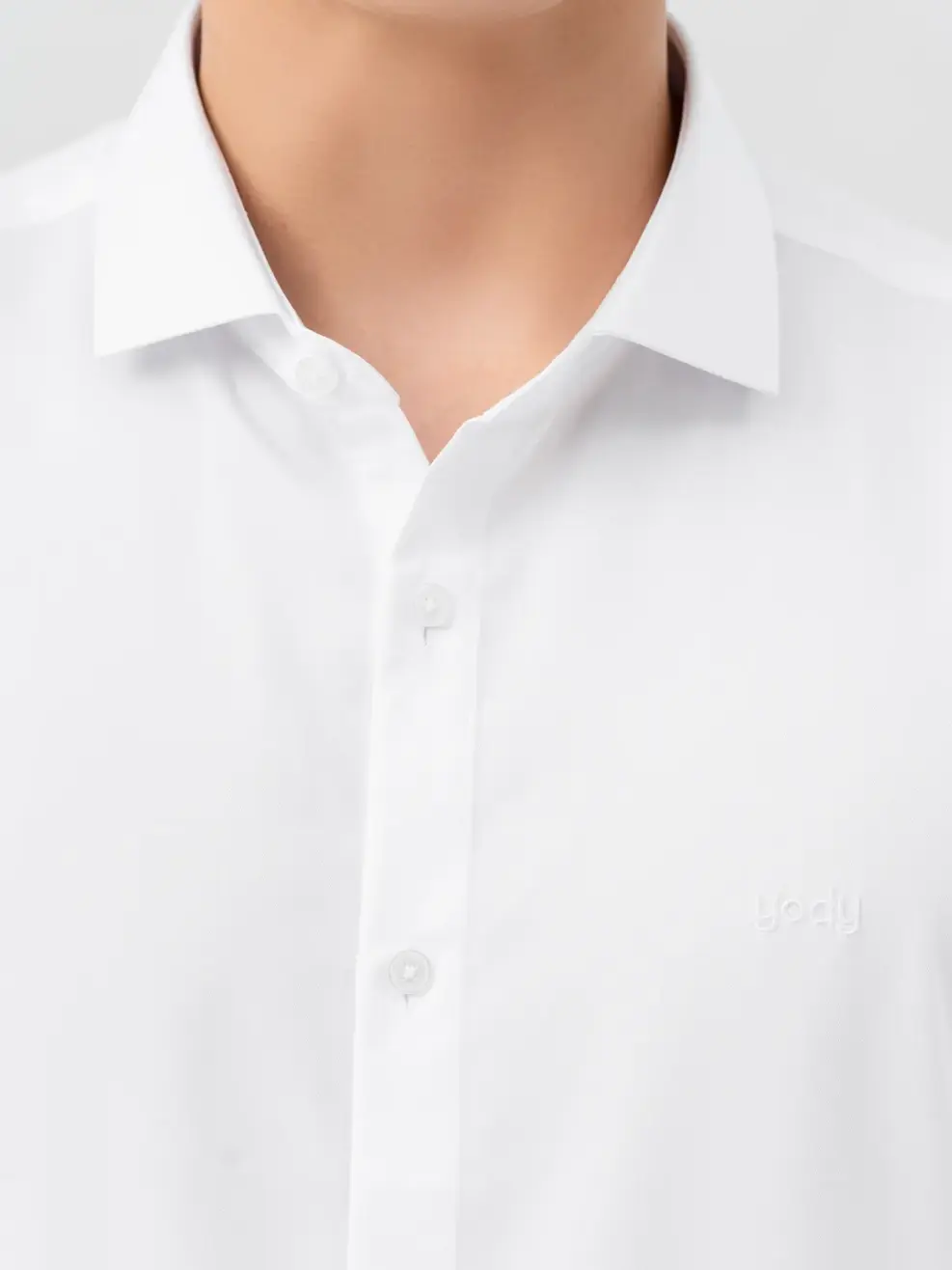 Sơ Mi Sợi Tre Cộc Tay Quốc Dân - Trắng - M