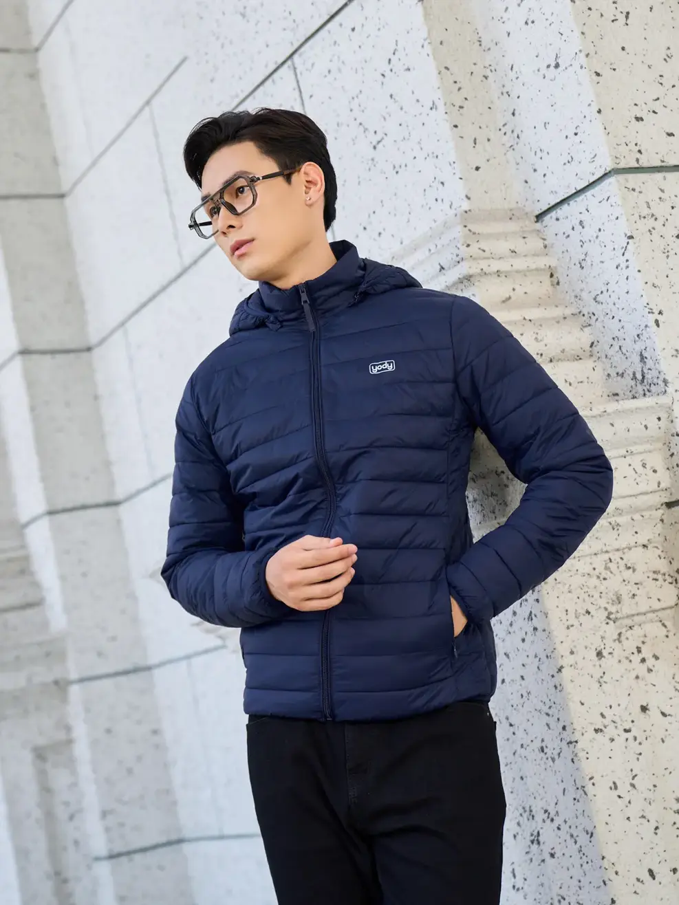 Áo phao nam Yody siêu nhẹ - Tím than - 3XL