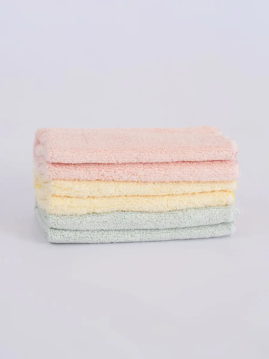 Khăn Mặt Bamboo Cho Bé Combo 3 - Xanh-Hồng-Vàng - XXX