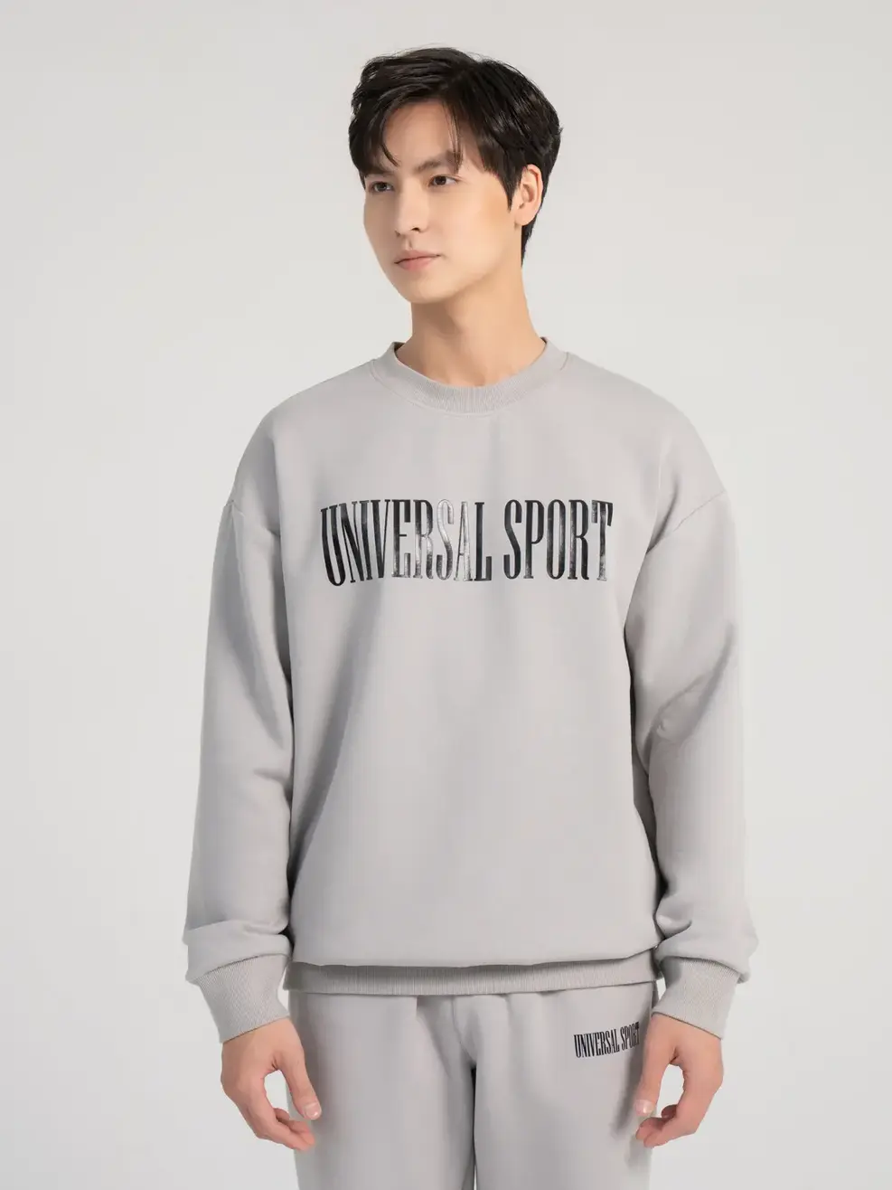 BỘ ĐÔNG NAM CHẤT NỈ UNIVERSAL SPORT - Ghi - M