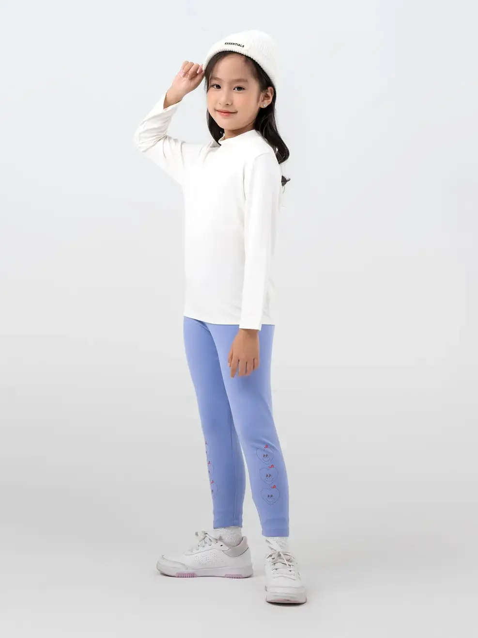 Áo Thun Trẻ Em Giữ Nhiệt Cổ 3cm - Trắng - 2