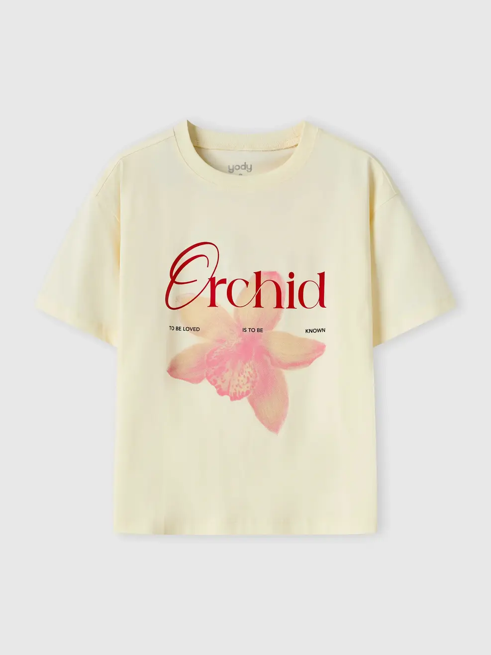 Áo Phông Nữ Phom Boxy In Orchid - Be 020 - S