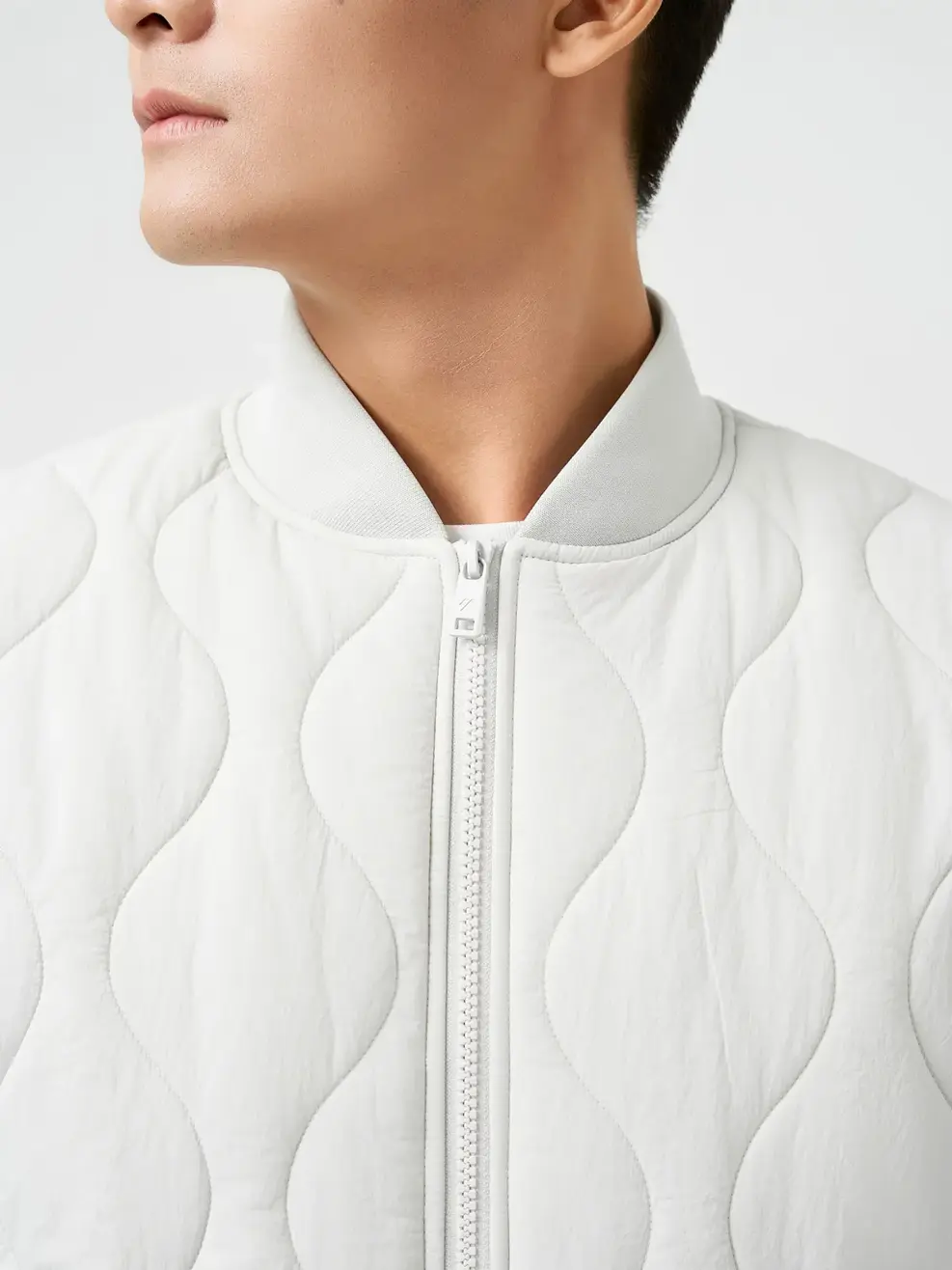 Áo Phao Bomber Nam Chần Sóng Kiểu - Xám 001 - L