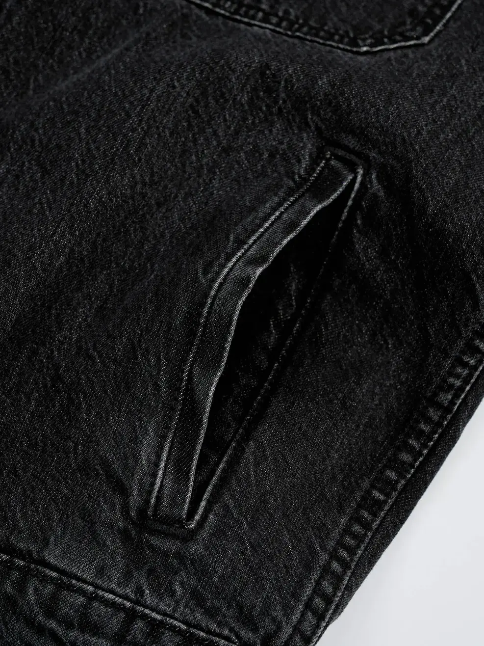 Áo Denim Nam Túi Ngực - Đen Khói - M