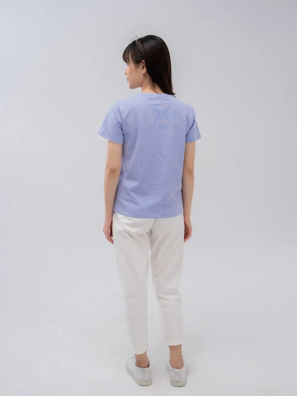 Áo thun nữ logo ngực - Tím - 2XL