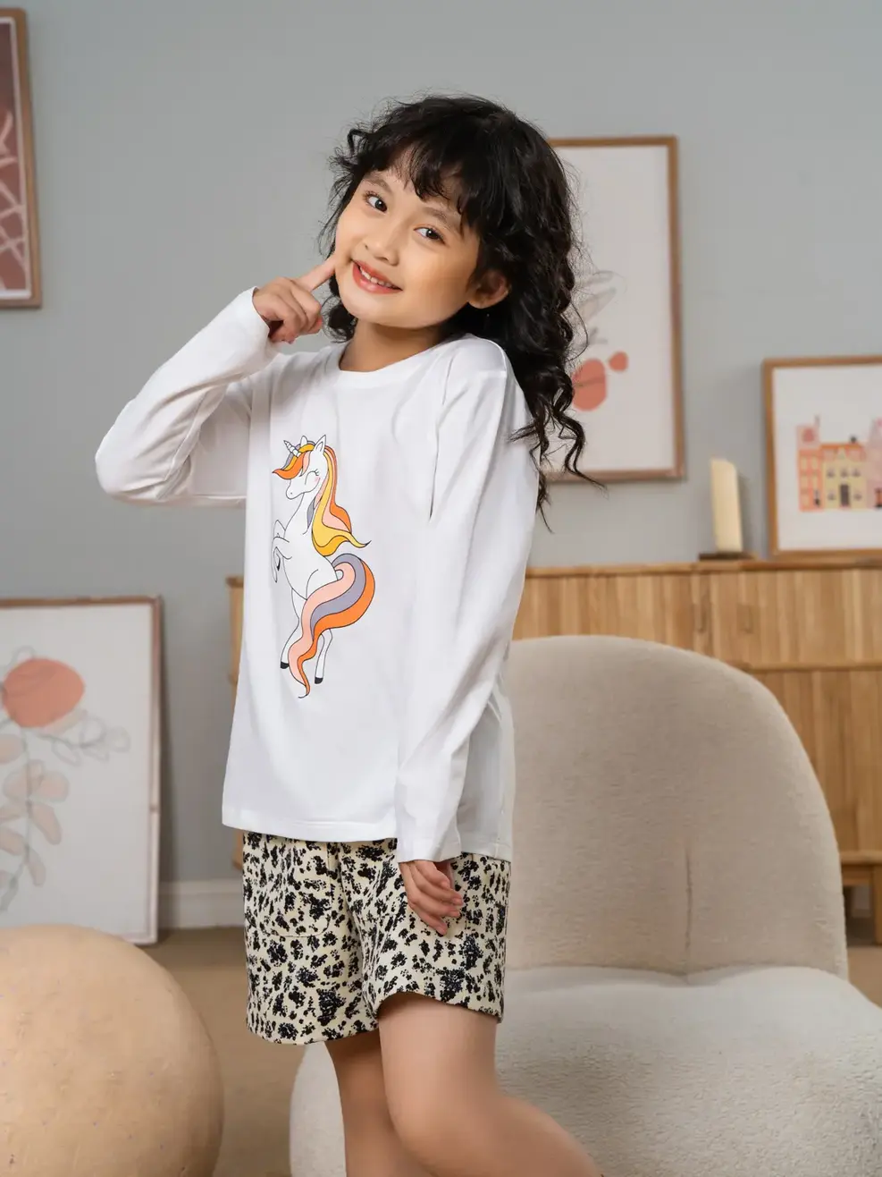 Áo thun kid in unicorn - Trắng - 2
