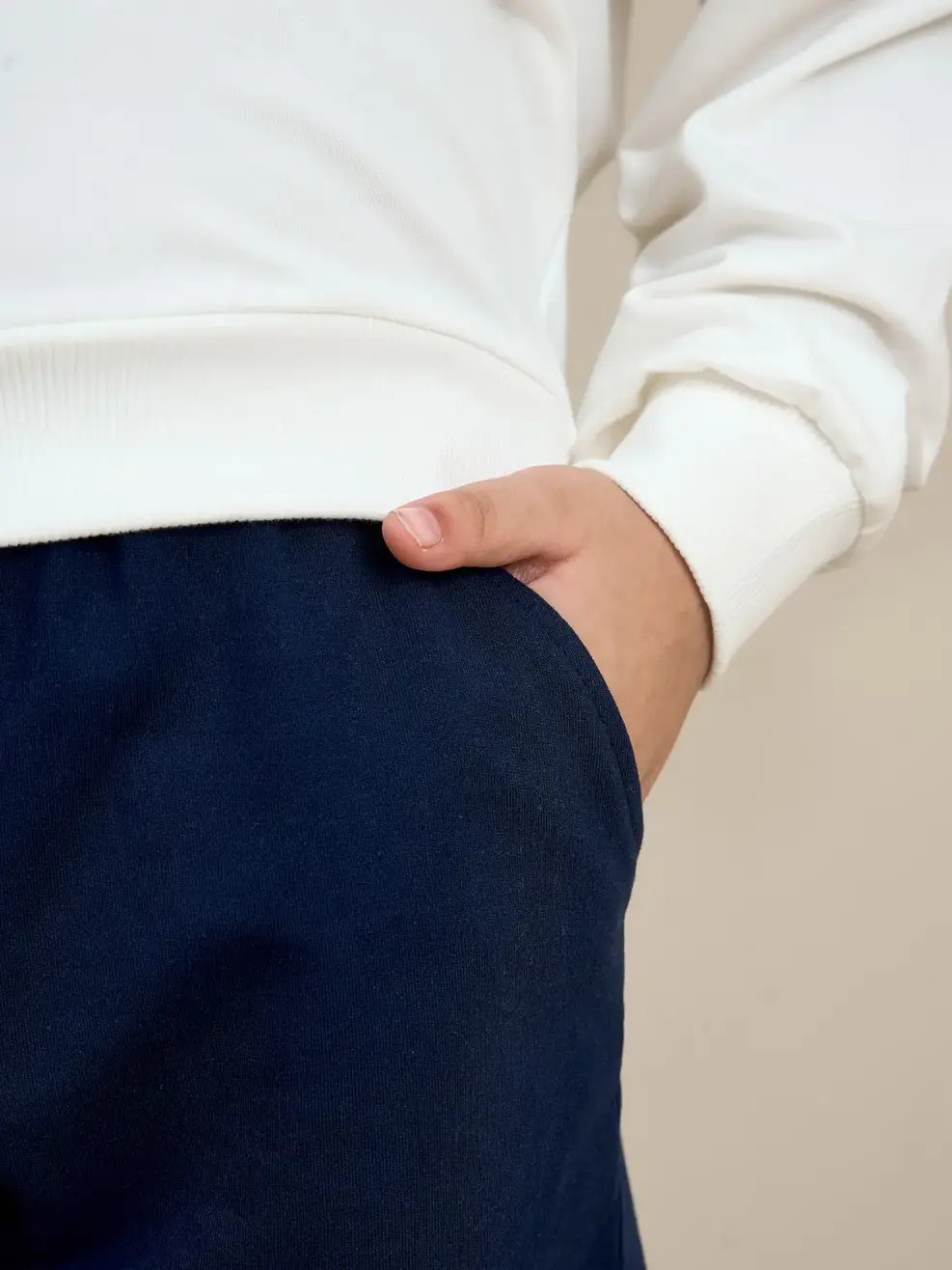 Bộ đồ kid in mặt cười - Trắng phối navy. - 2