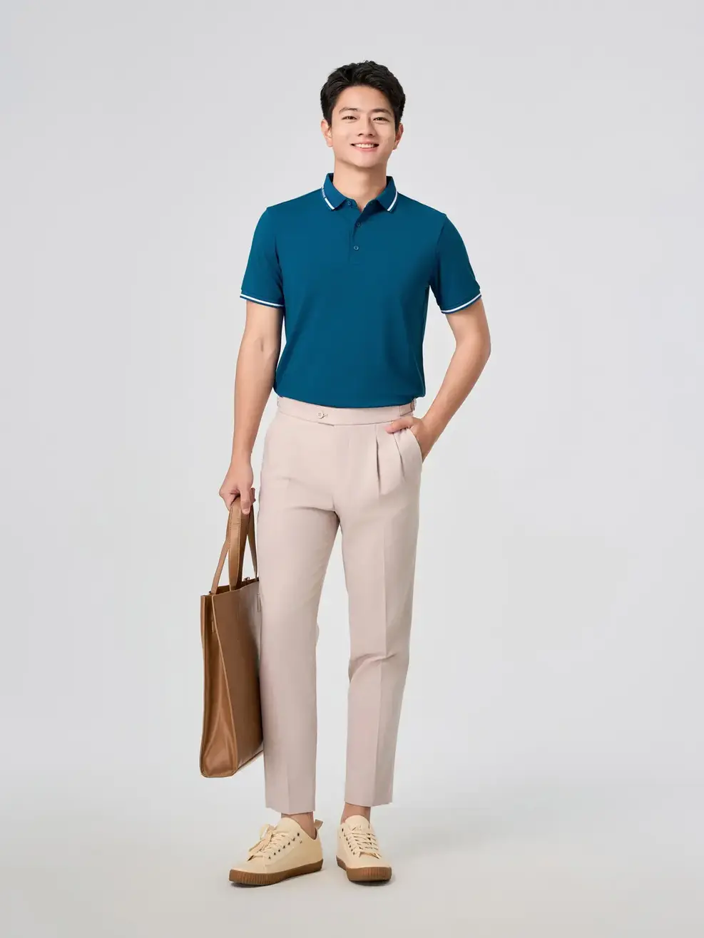 Áo Polo Ponte Roma Cool Dáng Suông - cổ vịt 043 - M