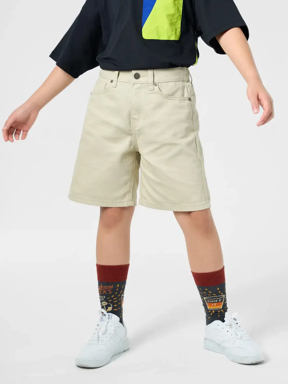 Quần Shorts  Baggy Nhuộm Màu Cơ Bản - NÂU SỮA 8 - 8-9