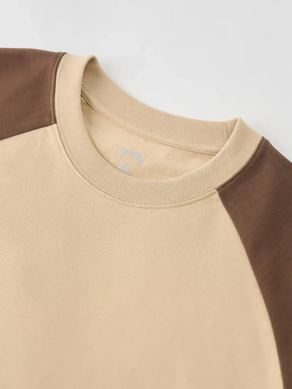 Áo Phông Tay Raglan Can Phối - Be 010 - M