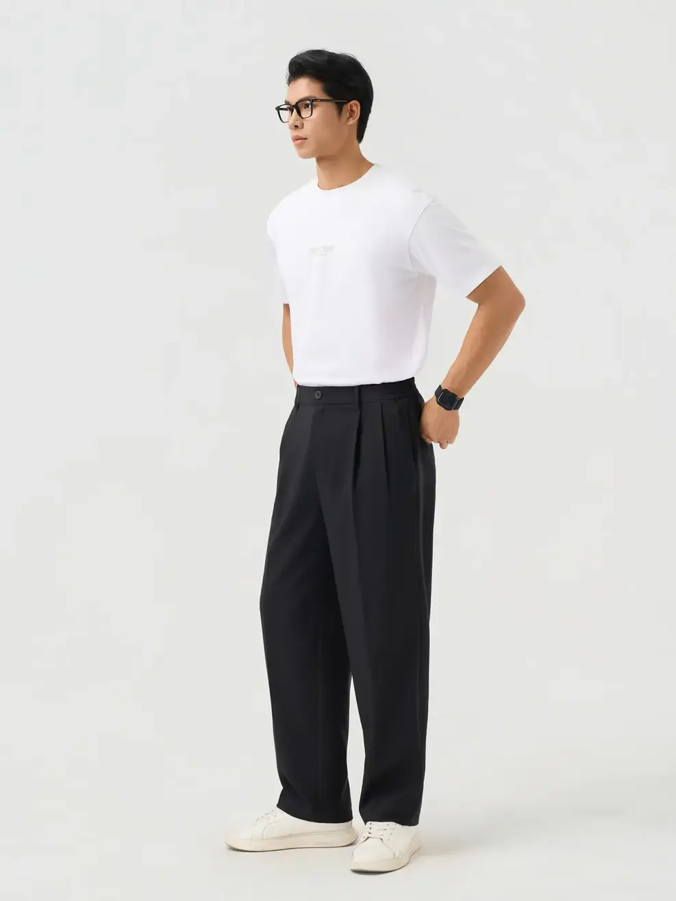 Áo Phông Nam Relax In Chữ - Trắng 001 - M