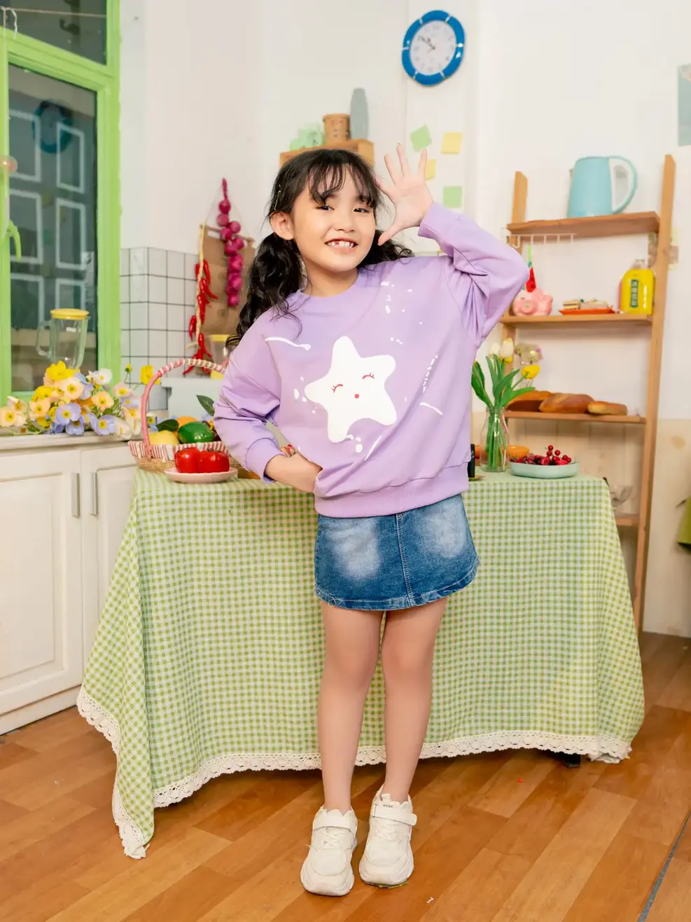 Áo trẻ em in ngôi sao - Tím - 2