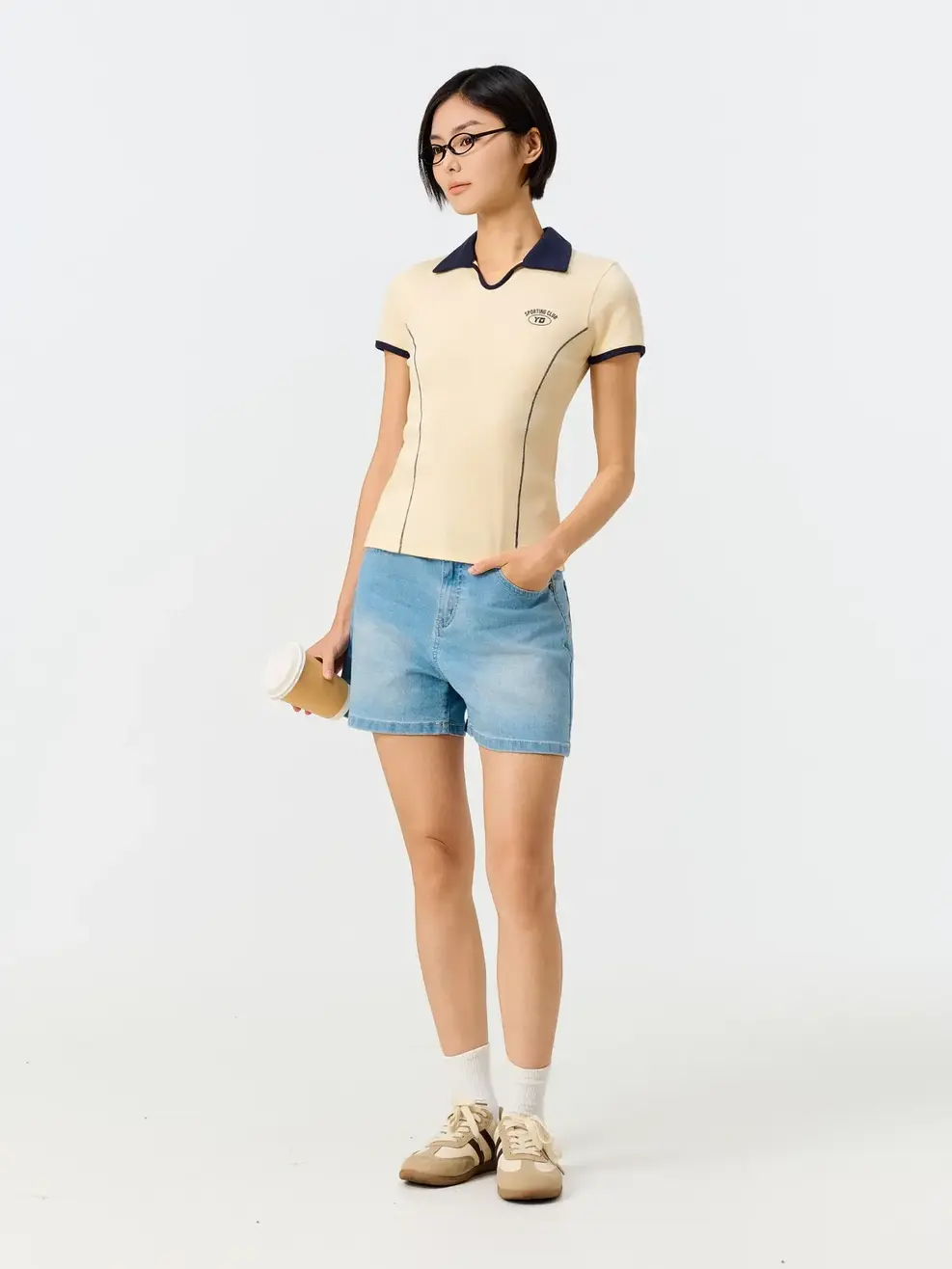 Áo Polo Nữ Diễu Chỉ Phối Màu - BE 039 - S
