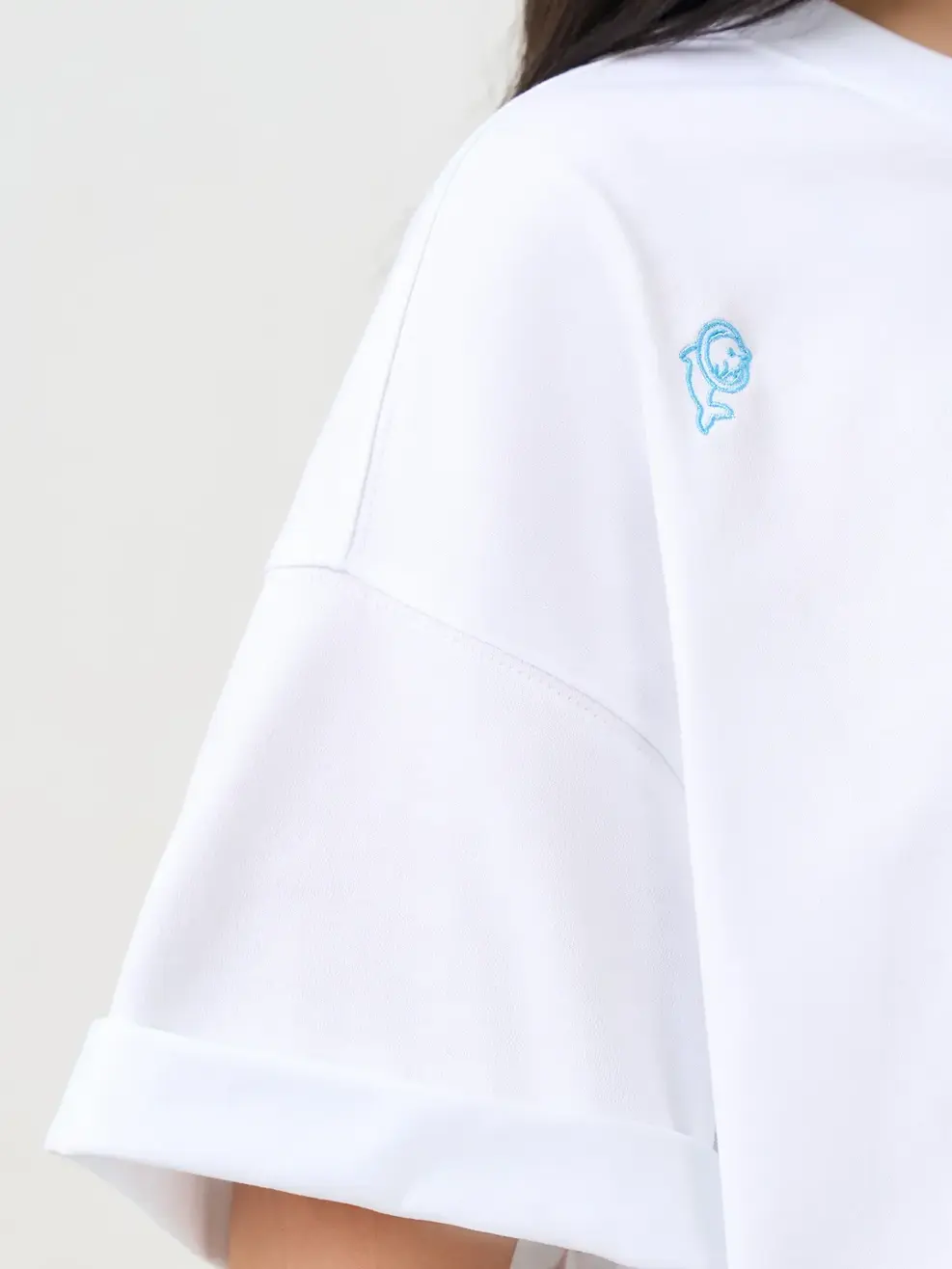 Áo Phông Nữ Relax Thêu Nautical - Trắng 001 - XS