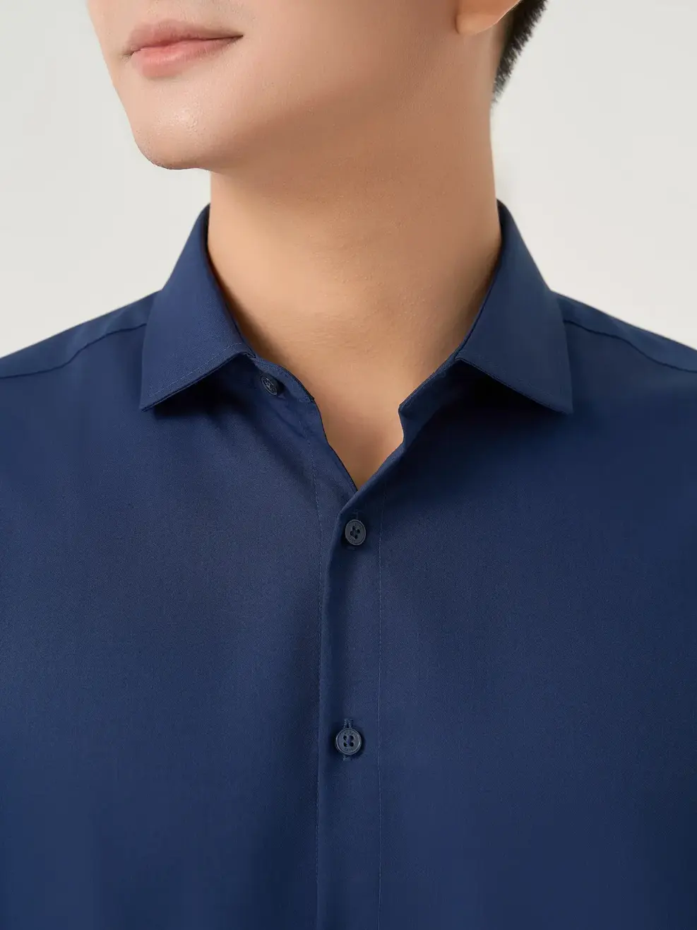 Áo Sơ-mi Nam Dài Tay Sợi Tre Quốc Dân - Tím than 103 - M