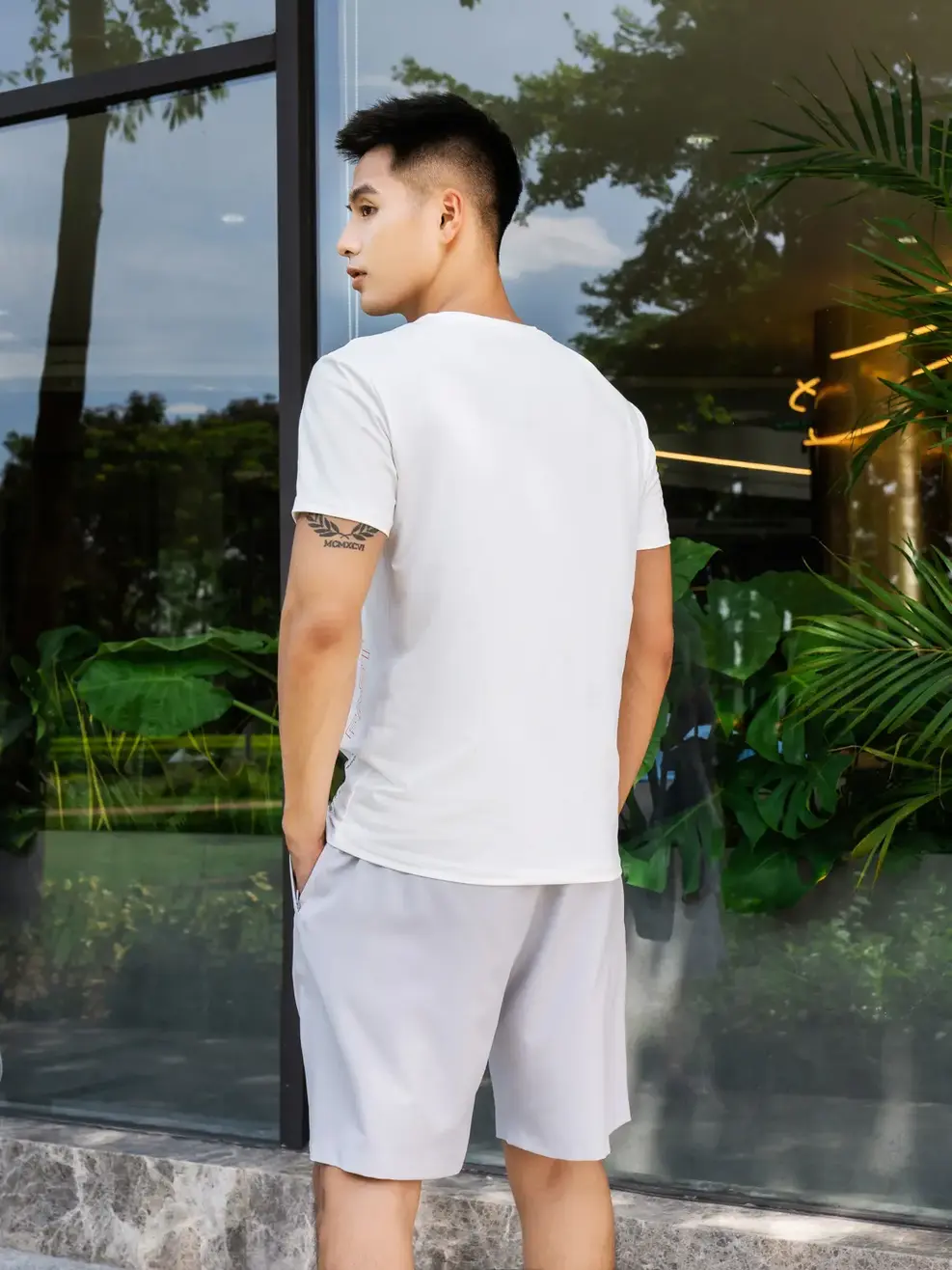 T-shirt thể thao nam Running fast - Trắng - 2XL