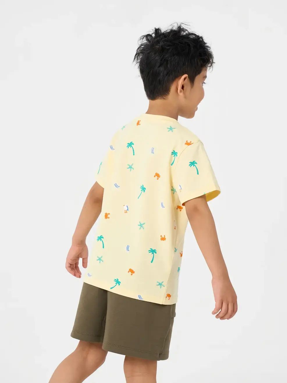 Quần Shorts bé trai túi ốp kidult club - RÊU 035 - 110