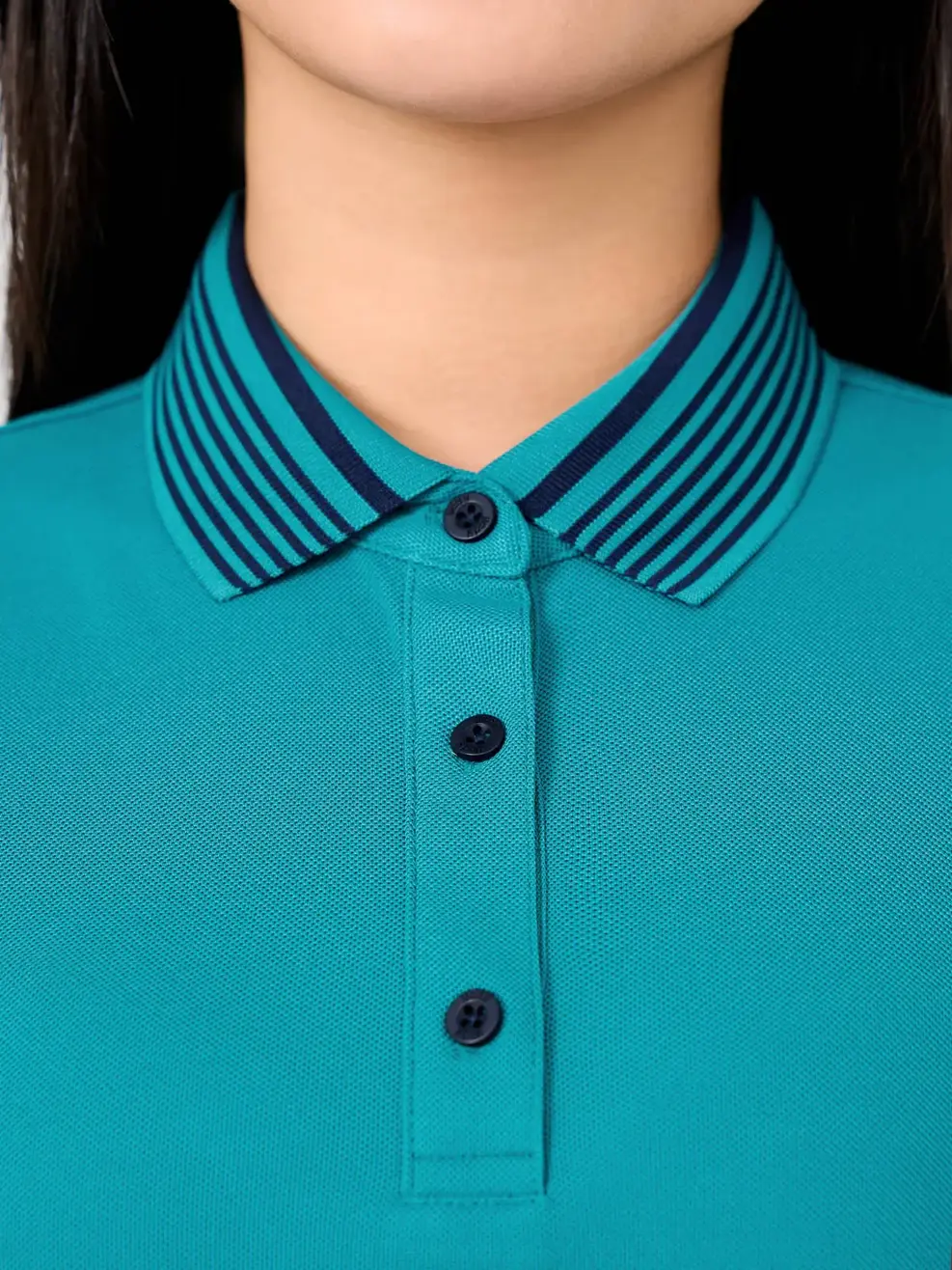 Polo Nữ Phối Màu Bo 02 - Xanh mint - S