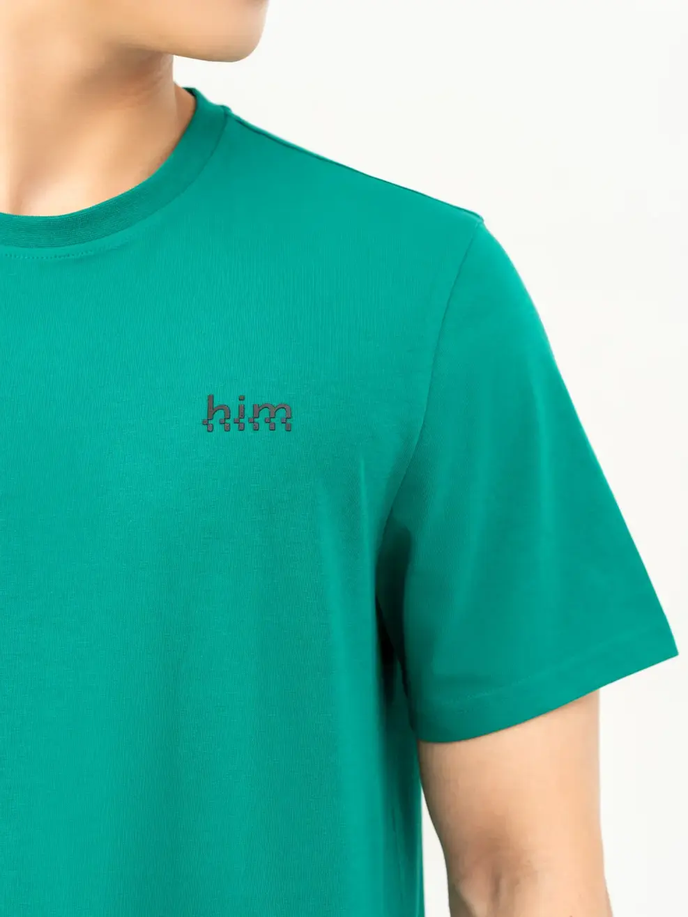 T-shirt Nam In Chứ Him Bột Ngô - Xanh Lá - XL