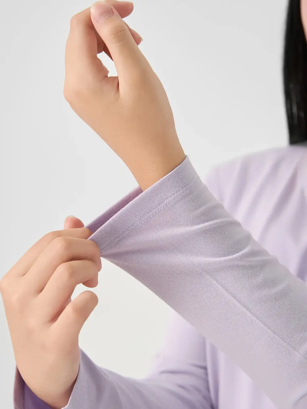 Áo CozyFit trẻ em giữ nhiệt cổ tròn- Tím 057 - 164