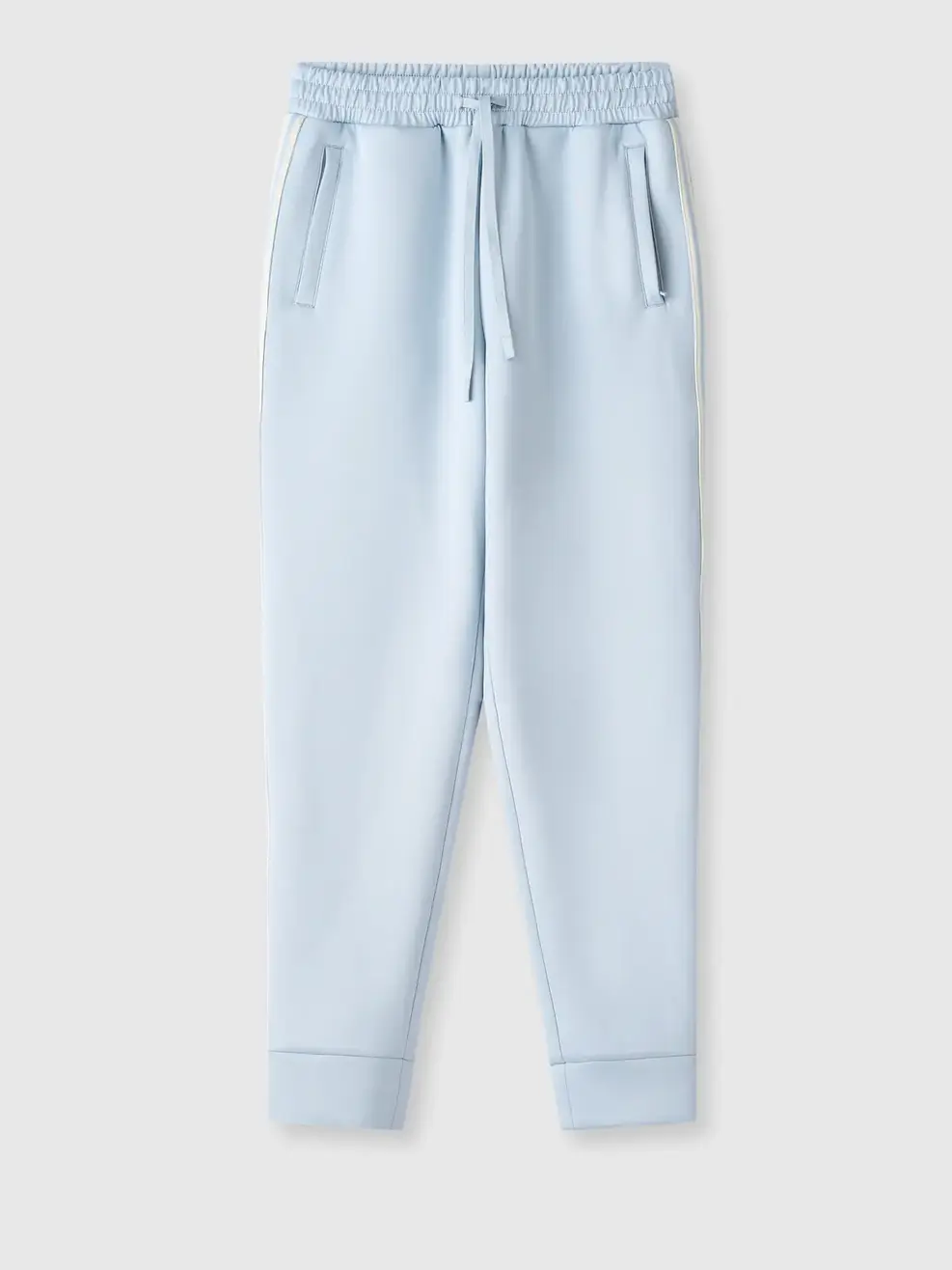 Bộ Đồ Double Face Cổ Tròn Phối Dây Dệt -  Xám 193 - S