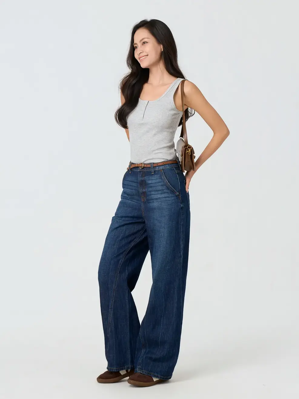 Áo Ba Lỗ Nữ Cài Nút Ngực - Phối Màu Xám 193 - S